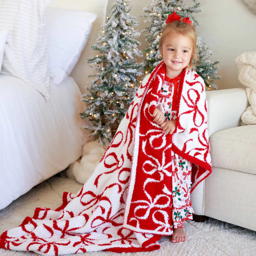 Cuddlelane Luxe Blankets | Christmas Bows