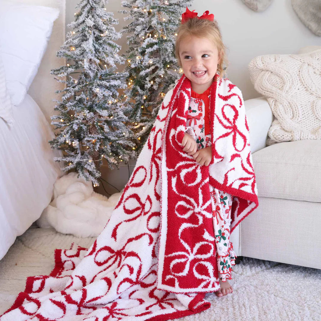 Cuddlelane Luxe Blankets | Christmas Bows