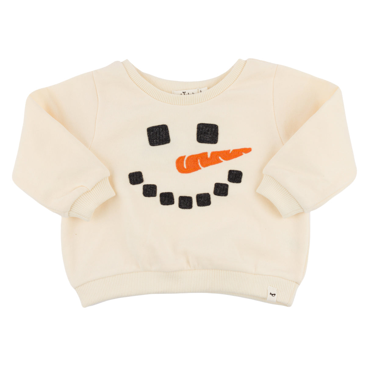 Snowman Appliqué Boxy Sweatshirt