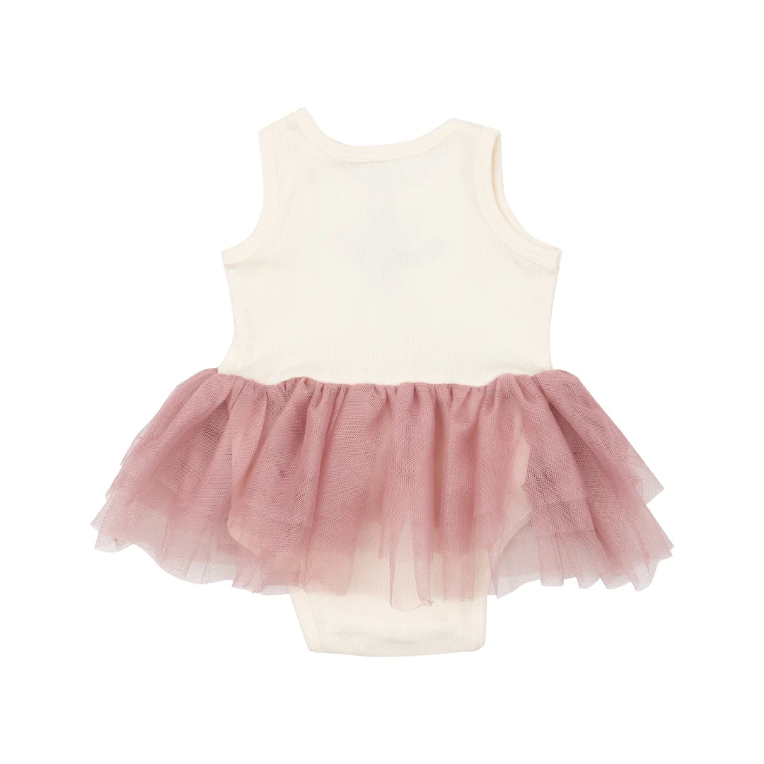 Sugar Swizzle Rib Tank Bodysuit Tutu