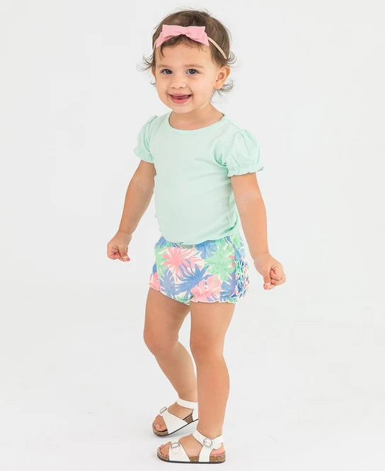 Pastel Palms Flutter Tank And Bloomer Set