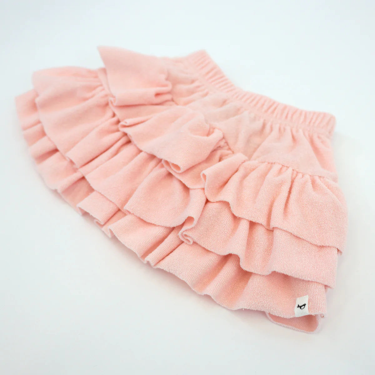 oh baby! Terry Asymetric Layered Skirt - Pale Pink