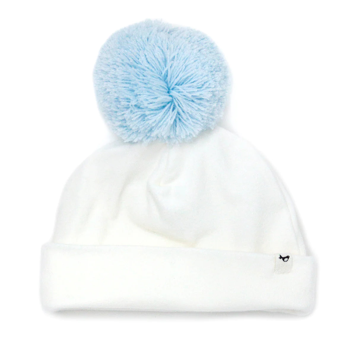 oh baby! Pom Hat Sky Blue - Cream 0/6M