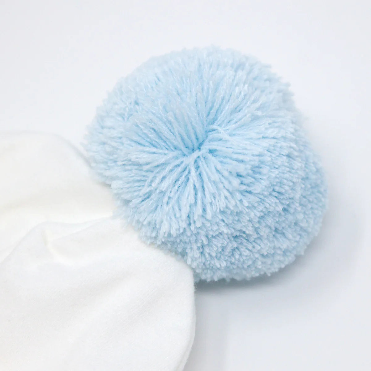 oh baby! Pom Hat Sky Blue - Cream 0/6M