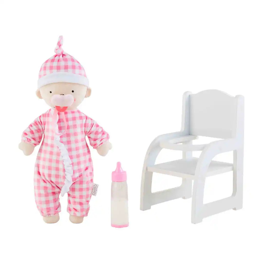 Baby Doll and High Chair Set