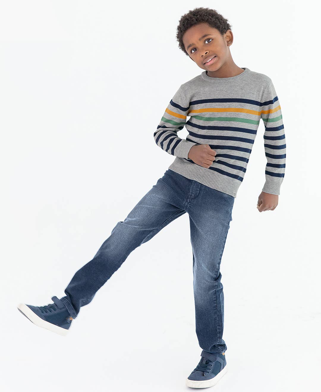 Boys Medium Wash Straight Jeans