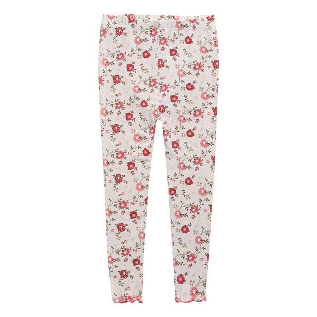 Shirring Red Flower Long Sleeve Pajamas