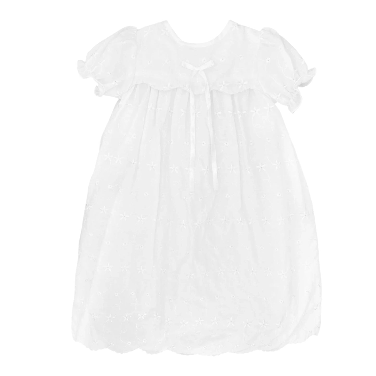 Eyelet Lace Christening Gown