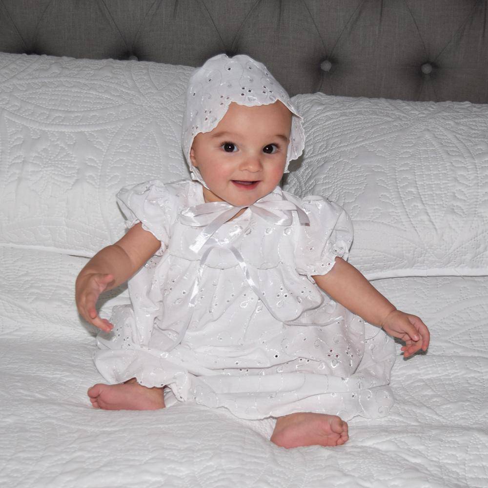 Eyelet Lace Christening Gown