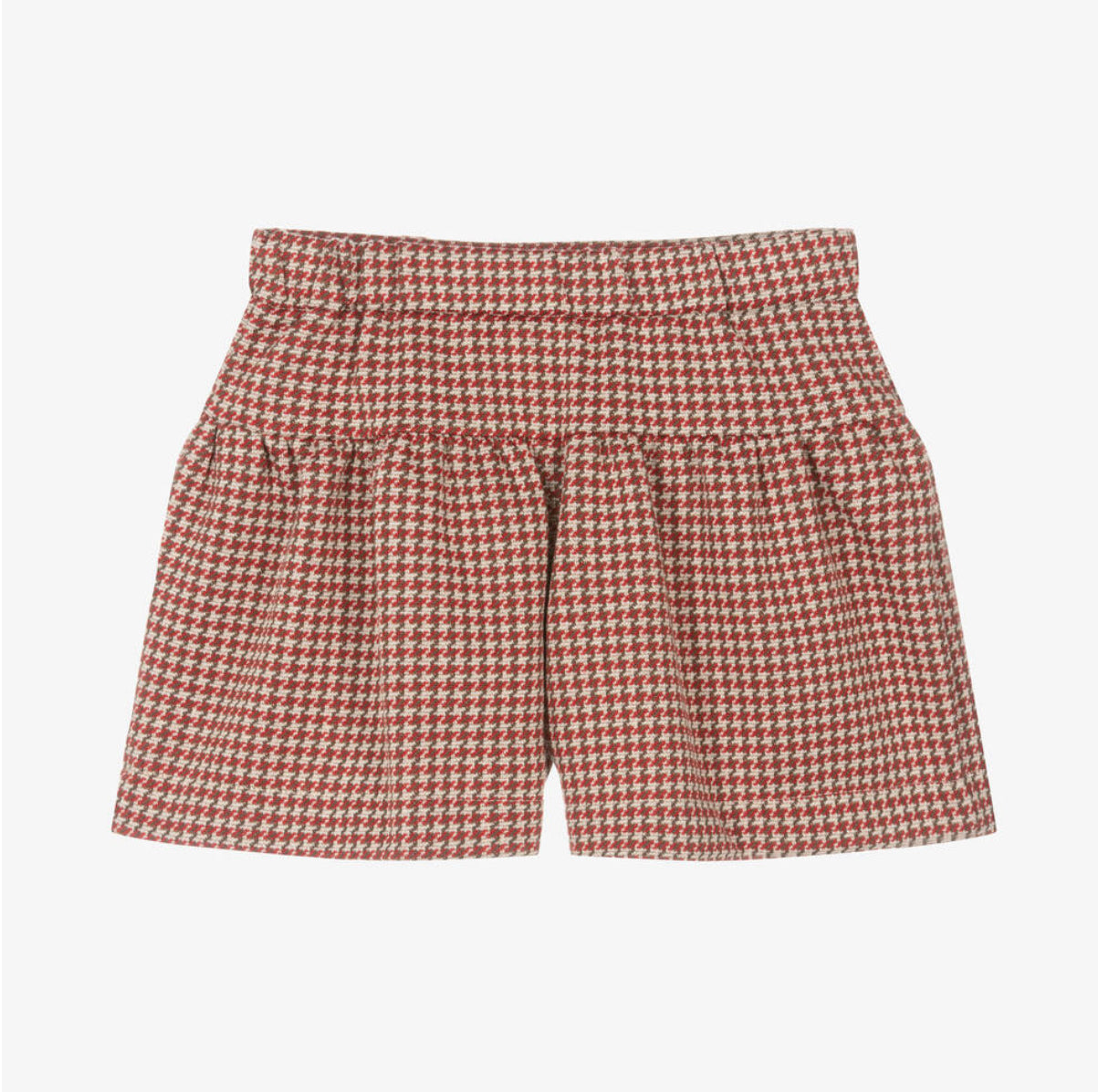 Red Houndstooth Shorts