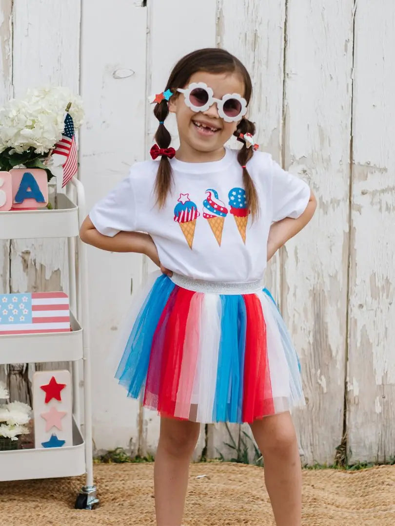 Patriotic Ice Cream Short Sleeve Shirt