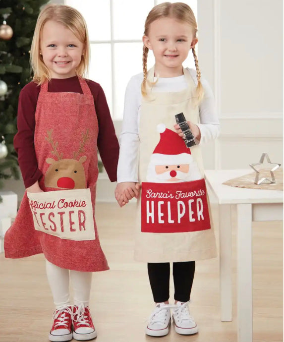 Kids Christmas Apron Set