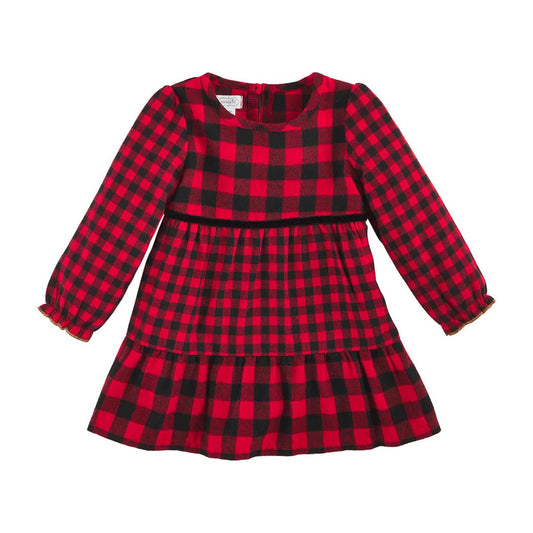 Buffalo Check Dress and Headband