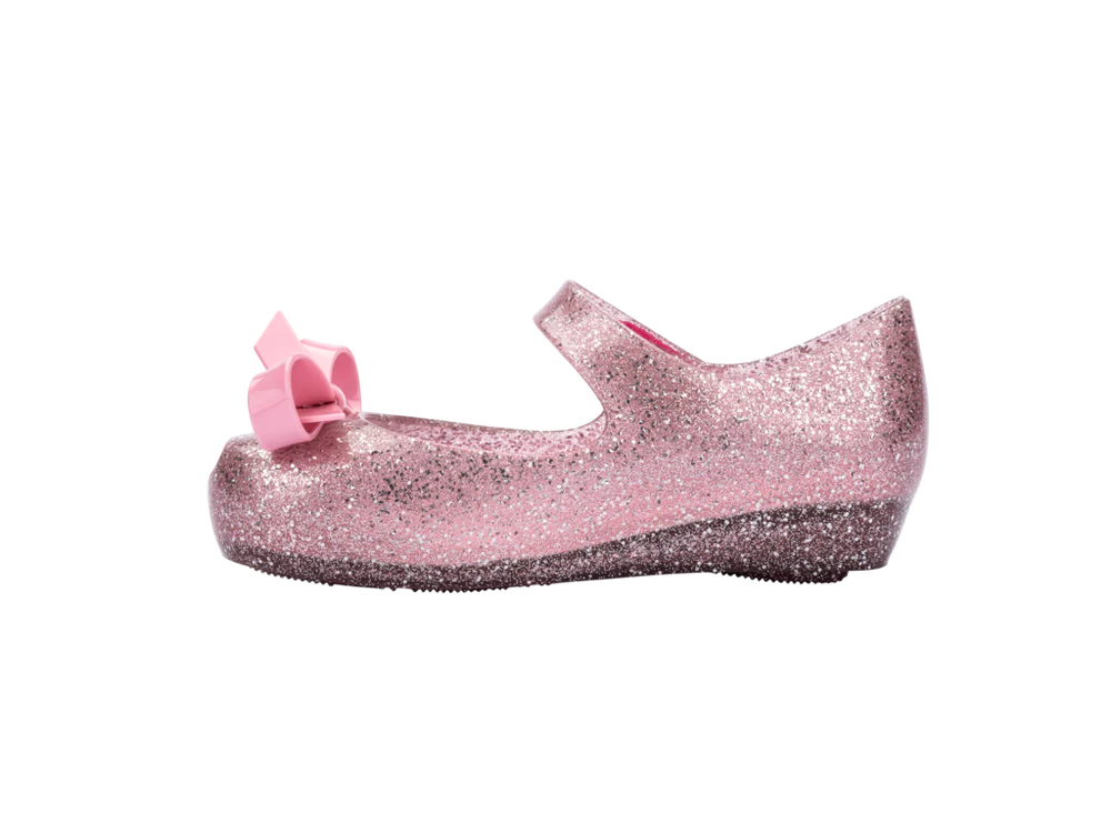 Mini Melissa Ultra Girl Bow Glitter Pink