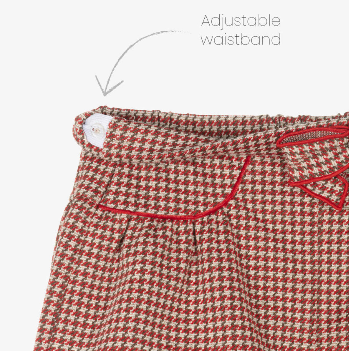 Red Houndstooth Shorts