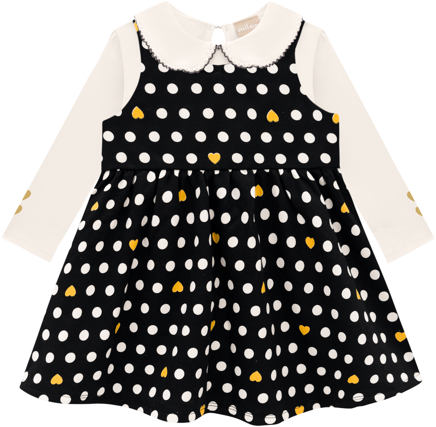 Milon Black and White Polka Dot Dress