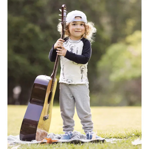 Acoustic Guitar Organic Tee & French Terry Pant Set