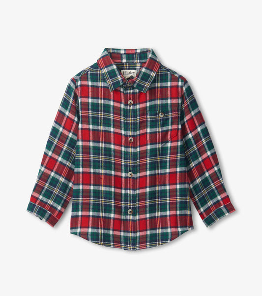 Winter Plaid Button Down Shirt