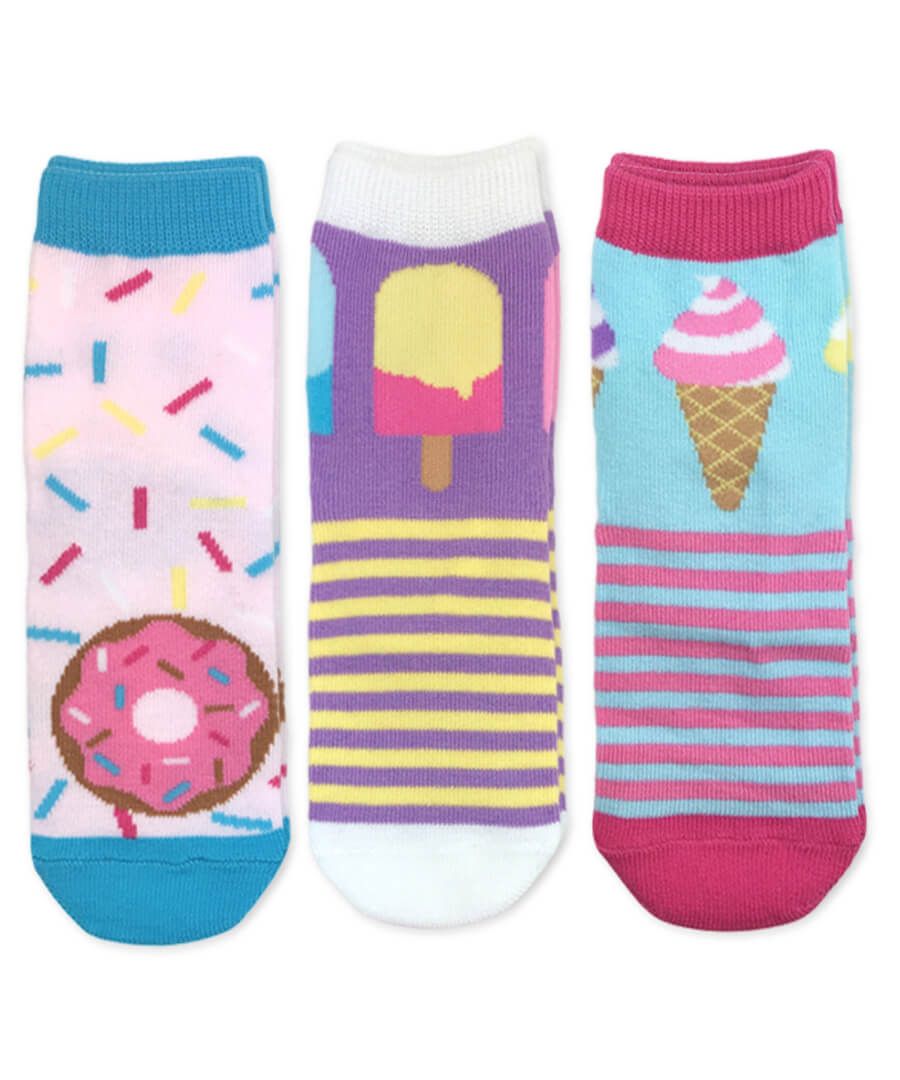 Donut Pattern Crew Socks 1 Pair