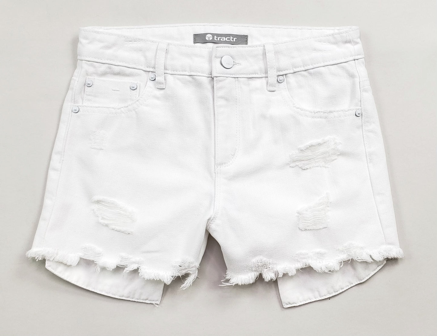 High Waist Weekender Distressed Fray Hem Short