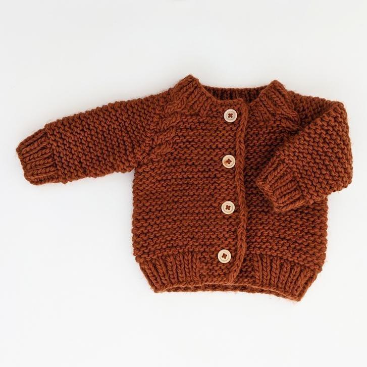 Garter Stitch Cardigan Sweater