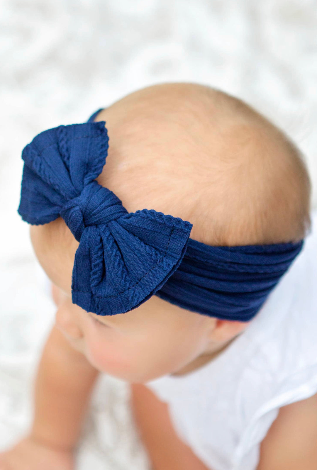 Cable Knit Bow Headband