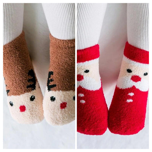 Fuzzy Fur Anti Skid Holiday Socks