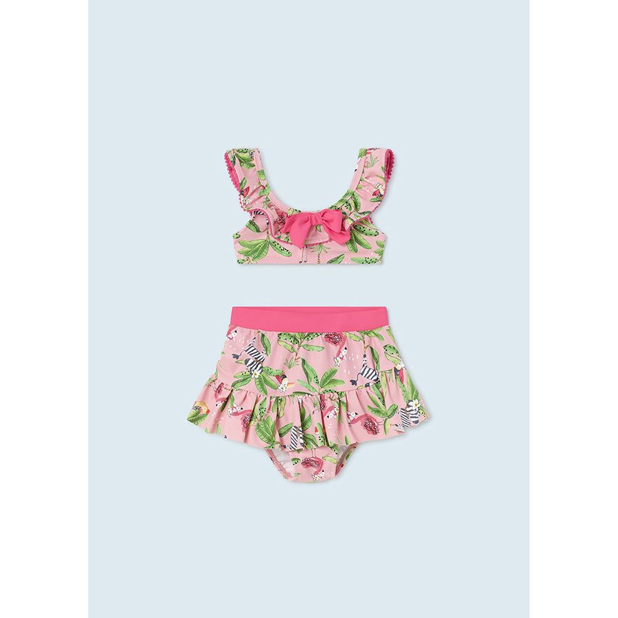 3-Piece Flamingo Bikini with Sarong