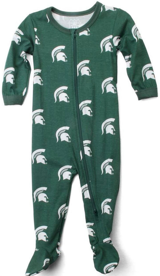 Michigan State Spartans Infant’s Zippered Footed Sleeper