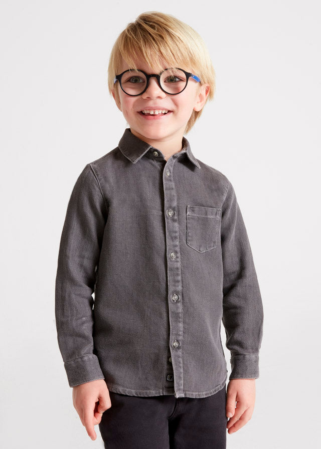 Long Sleeved Soft Denim Shirt Ecofriends