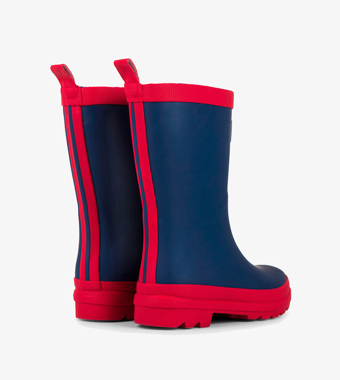 Navy & Red Matte Rain Boots