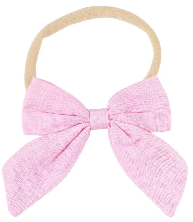 Hand Tied Bow Nylon Headband