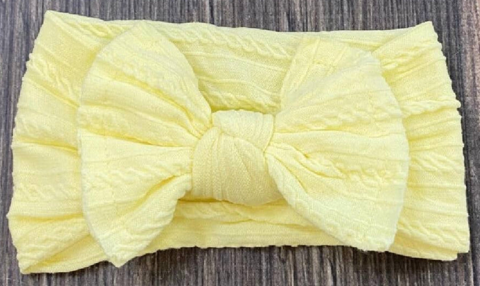 Cable Knit Bow Headband