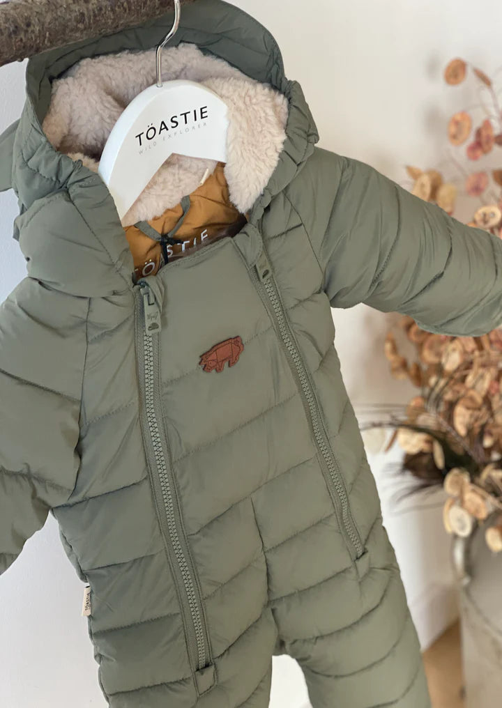 Quilted Snowsuit-Sage