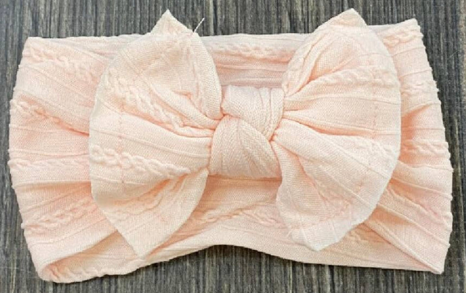 Cable Knit Bow Headband