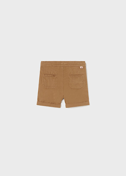 Beige Linen Bermuda Shorts