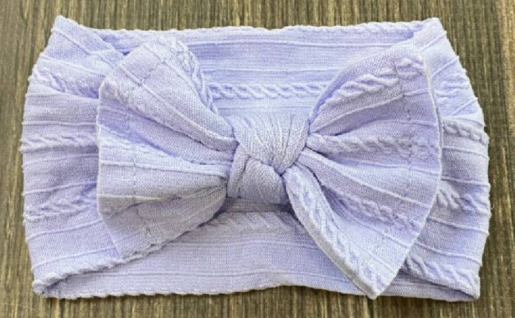 Cable Knit Bow Headband