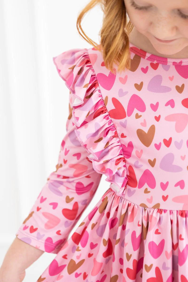 Melt My Heart Ruffle Twirl Dress