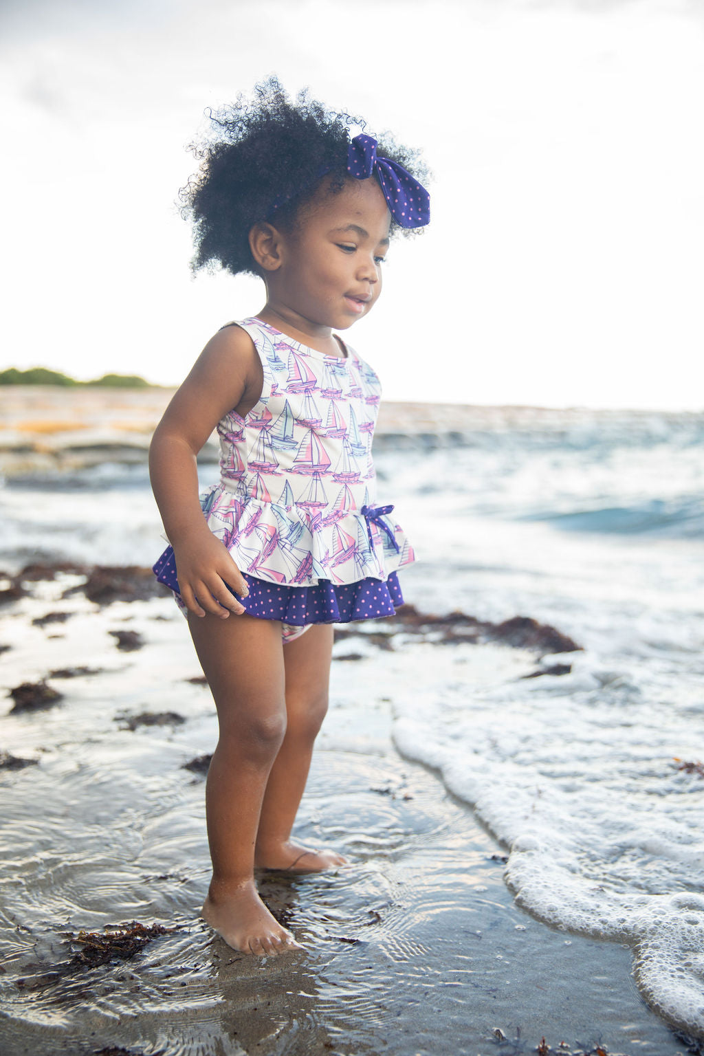 Sail Away Muffin Ruffle Romper