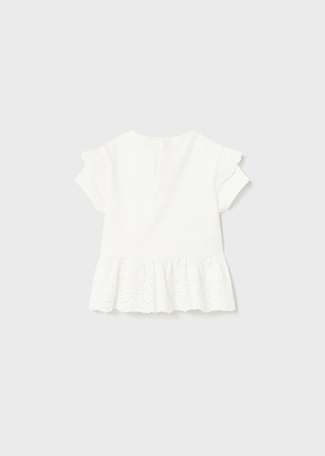 White Eyelet Embroidery Top