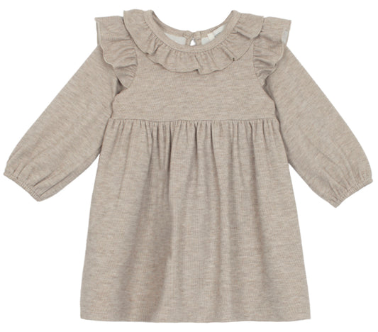 Cinnamon Oatmeal Knit Dress-Mabel & Honey