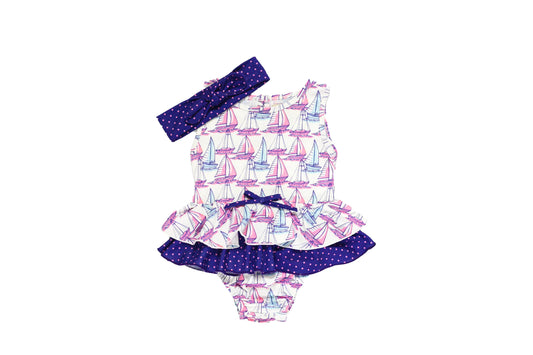 Sail Away Muffin Ruffle Romper