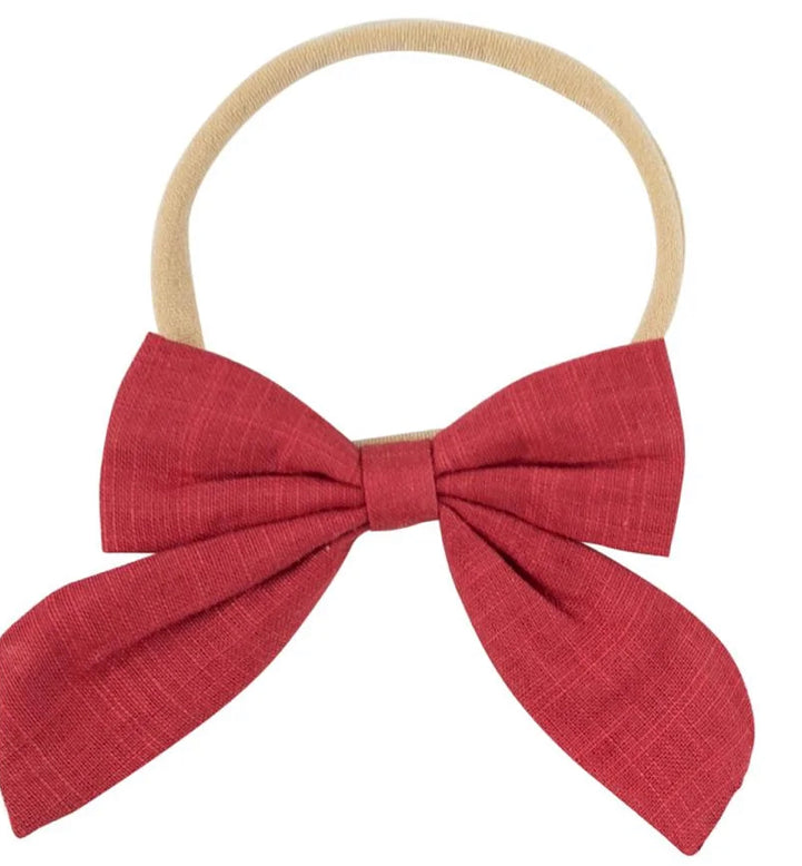 Hand Tied Bow Nylon Headband