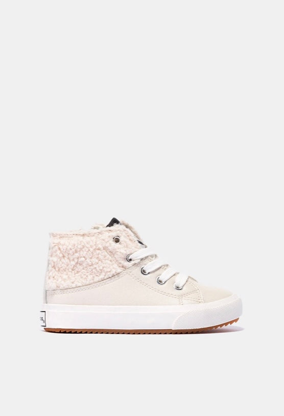 High Top Shearling Sneakers