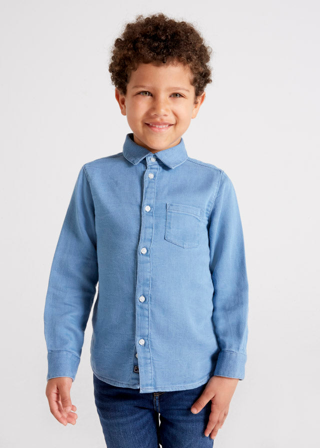 Long Sleeved Soft Denim Shirt Ecofriends