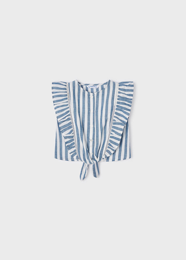 Porcelain Blue Stripe Blouse