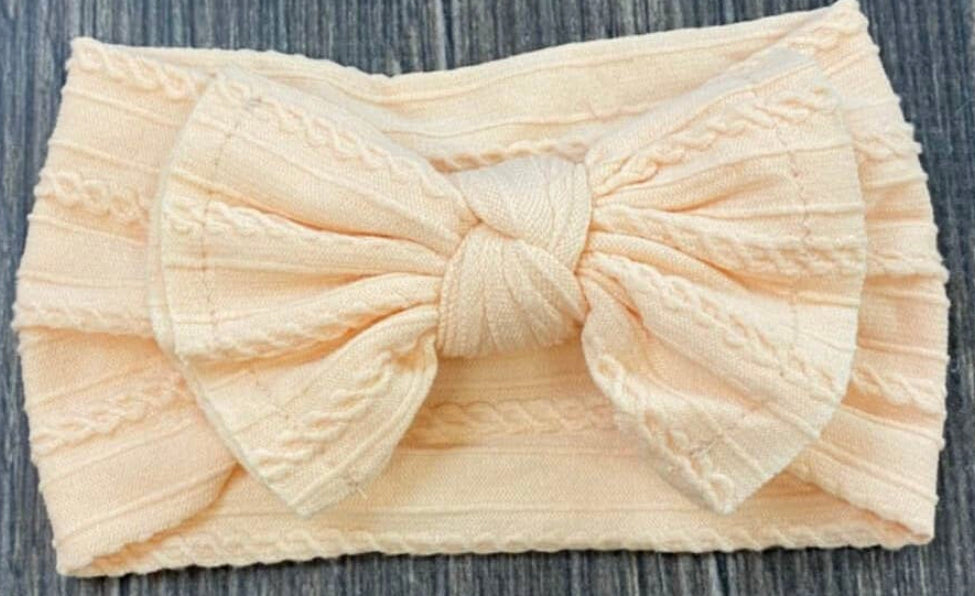 Cable Knit Bow Headband