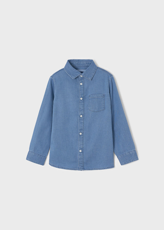 Long Sleeved Soft Denim Shirt Ecofriends