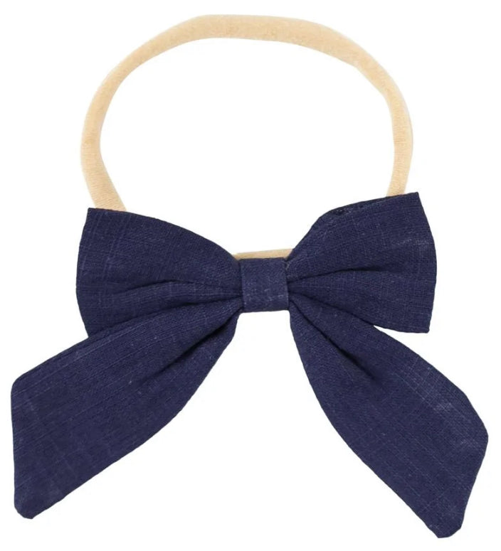 Hand Tied Bow Nylon Headband