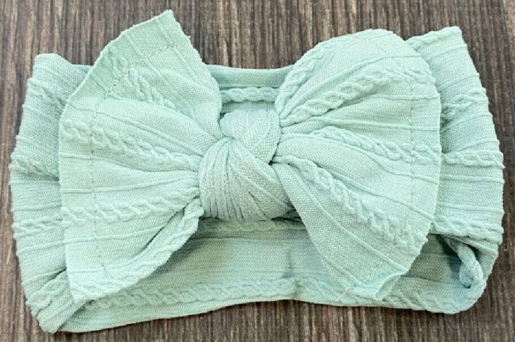 Cable Knit Bow Headband